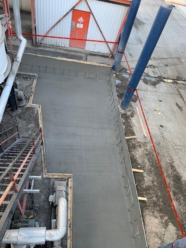concrete after it has been poured and properly prepared