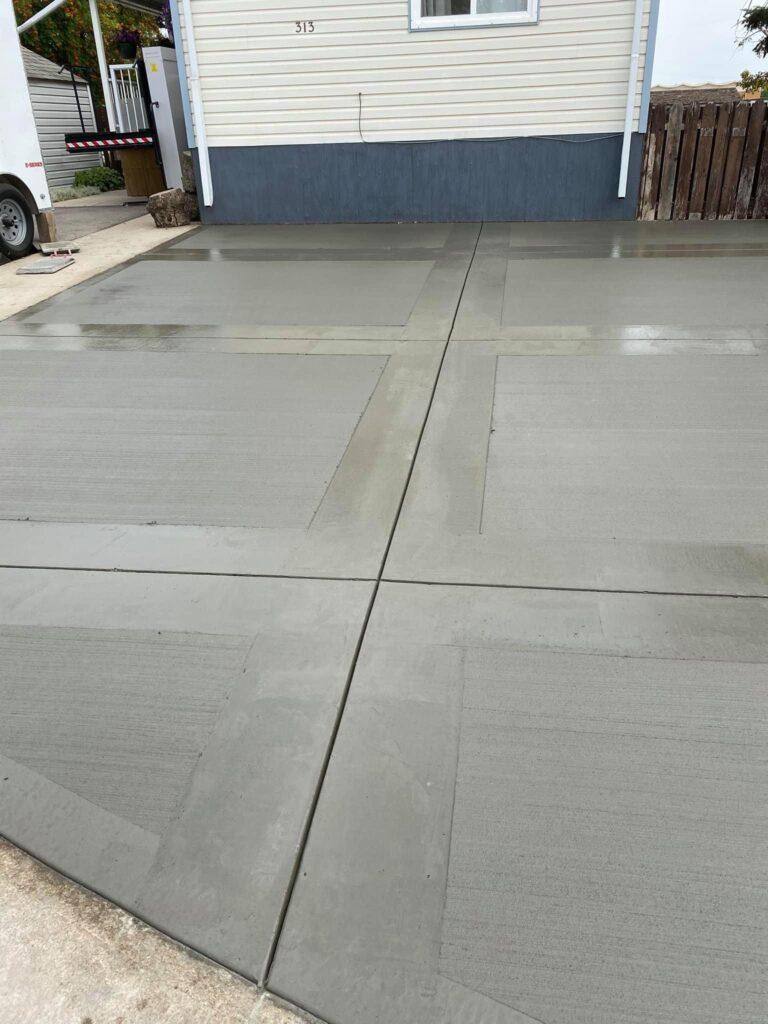 concrete parking pad